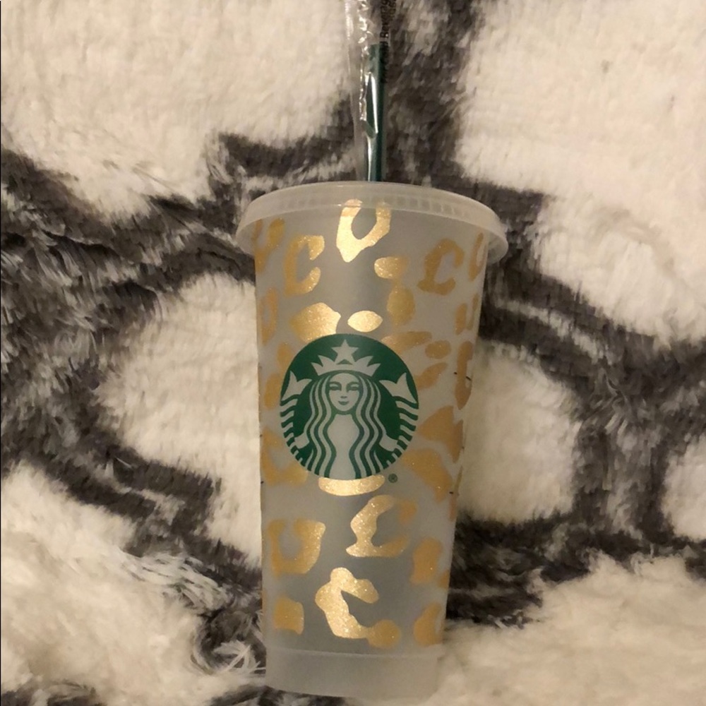 Starbucks Beautiful cheetah print custom cup - Picture 8 of 16